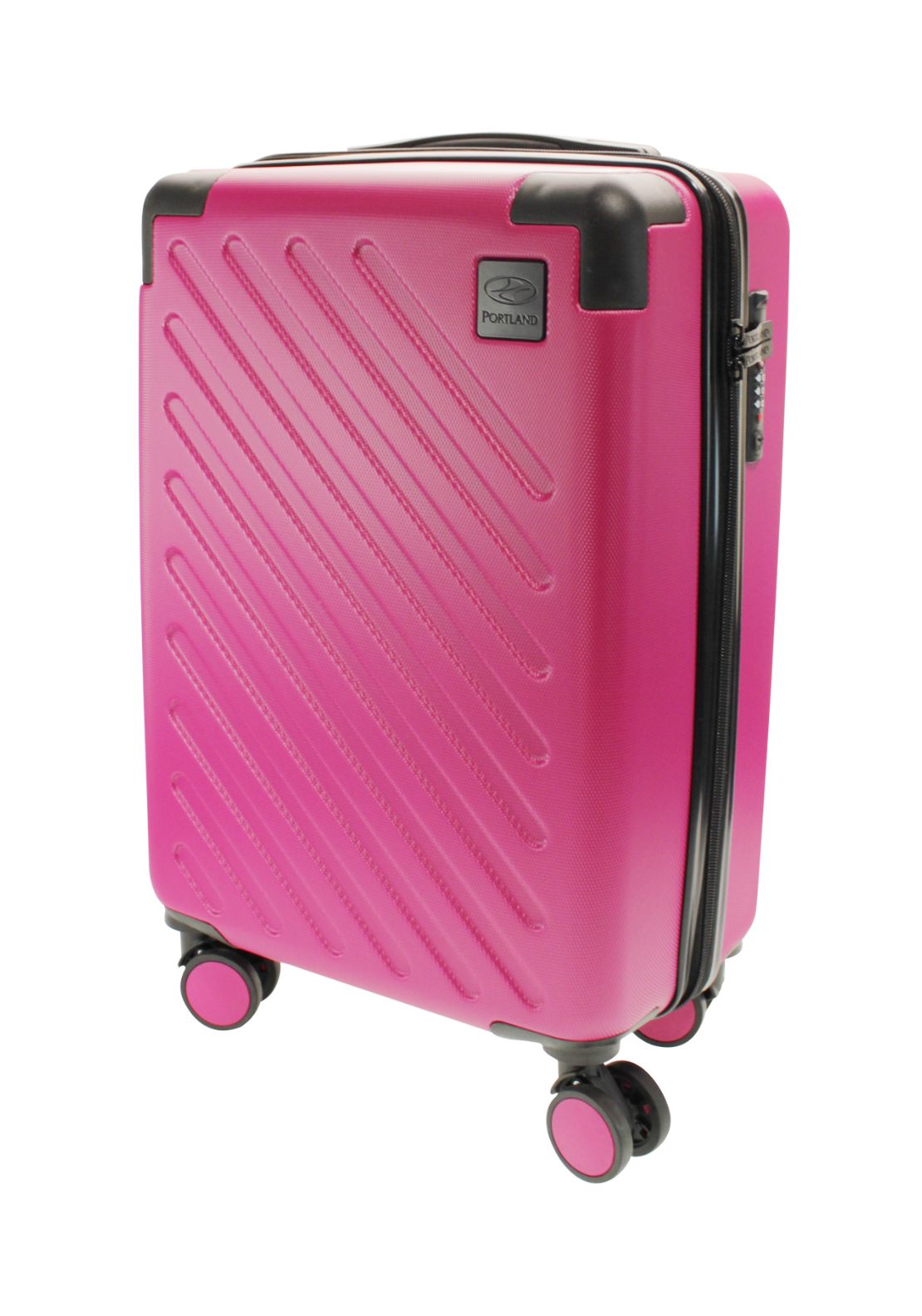 Portland Tokyo Hard Shell Cabin Luggage - Pink 2 Shaws Department Stores