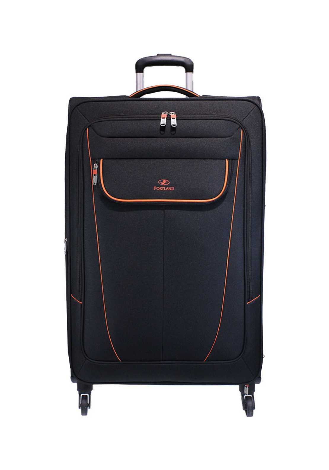 Portland Black Orlando Soft Shell Luggage - Black 1 Shaws Department Stores
