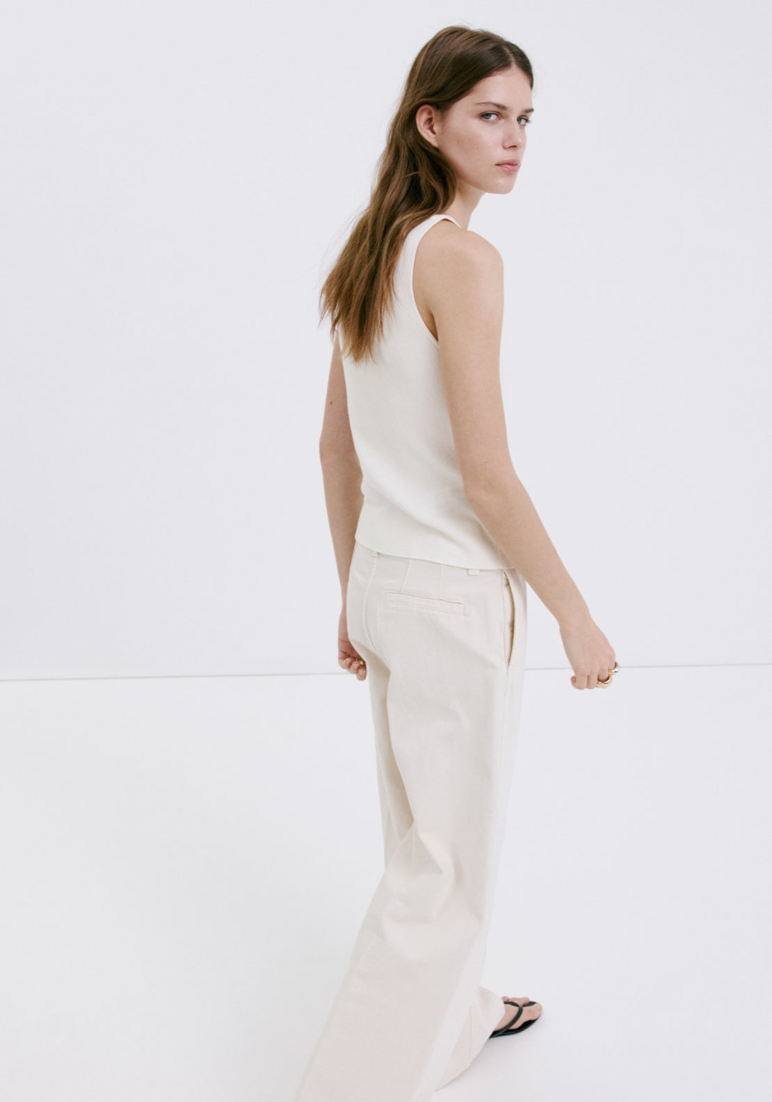Fine-Knit Top - Cream