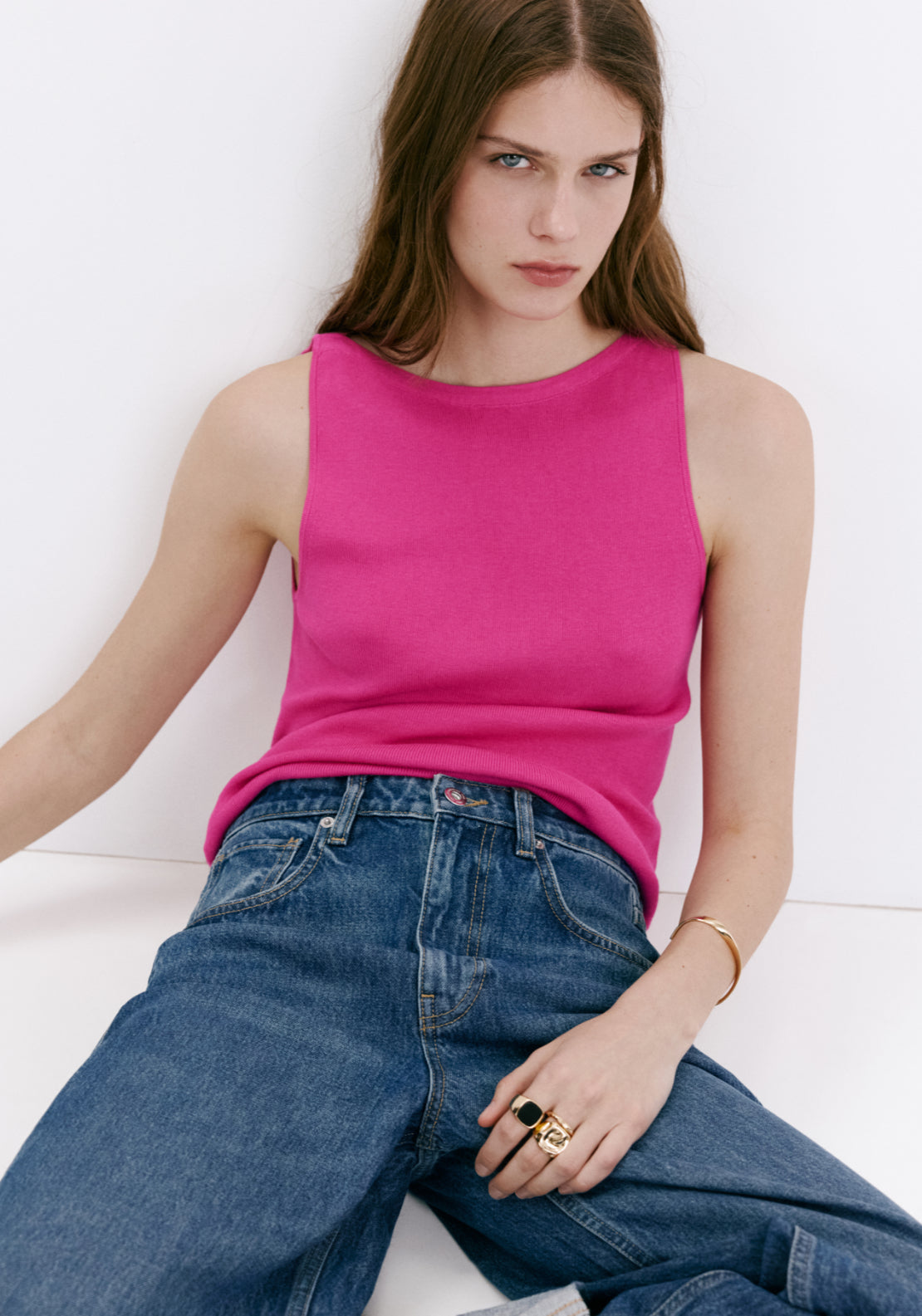 Fine-Knit Top - Pink