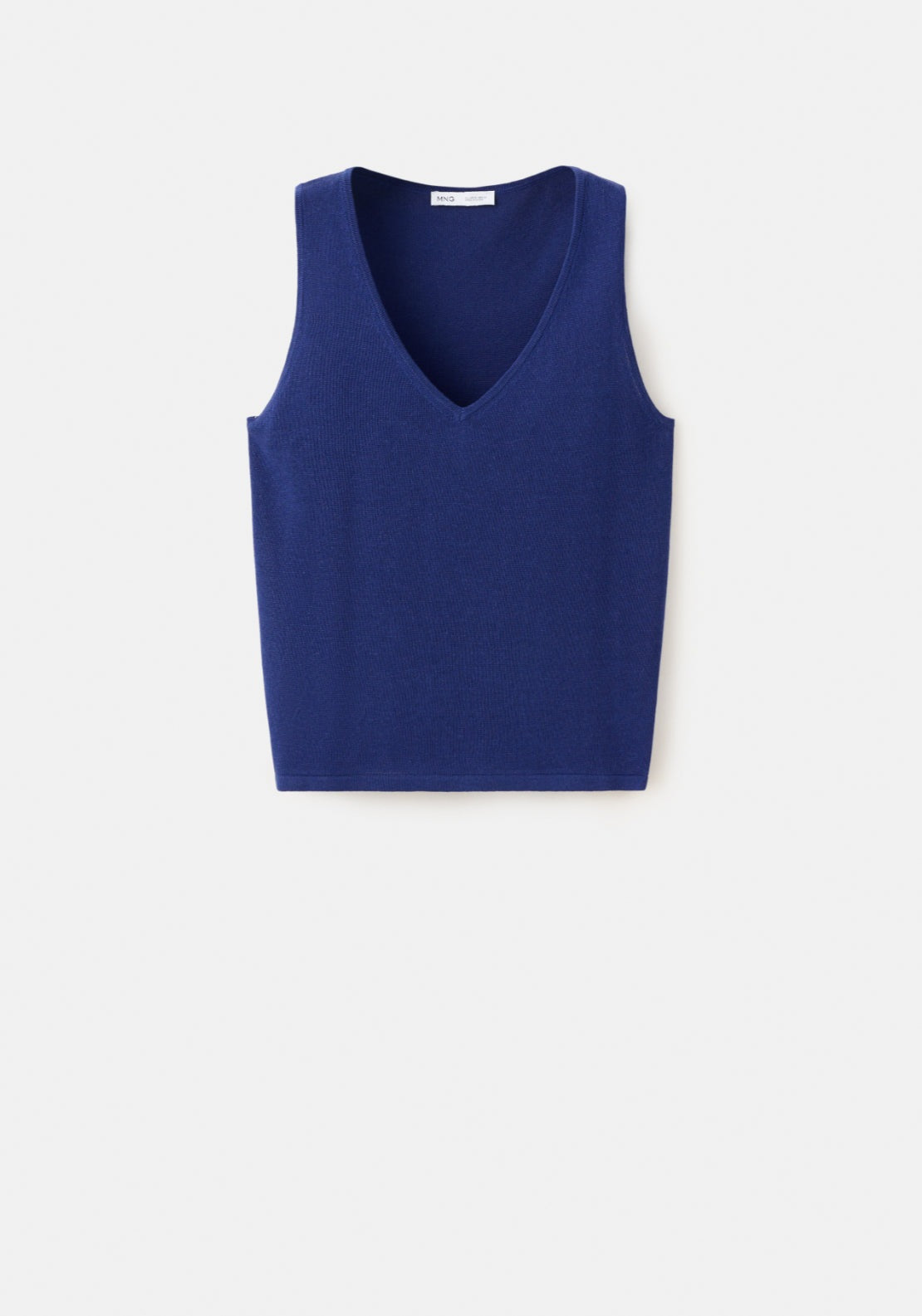 V-Neck Knit Top - Blue