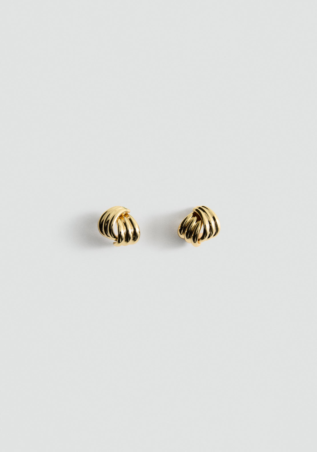 Crossover Knot Earrings - Gold