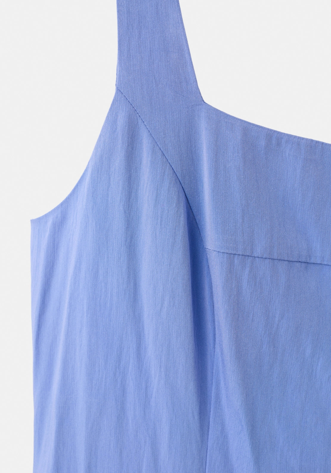 A-Line Crinkle Effect Dress - Blue