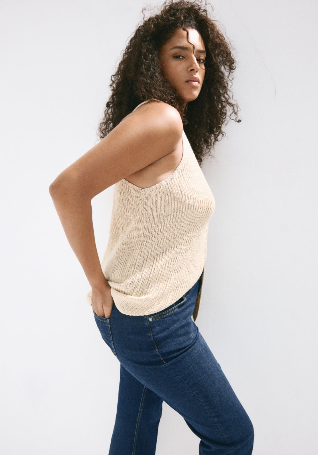 Sienna Flared Cropped Jeans - Denim Blue