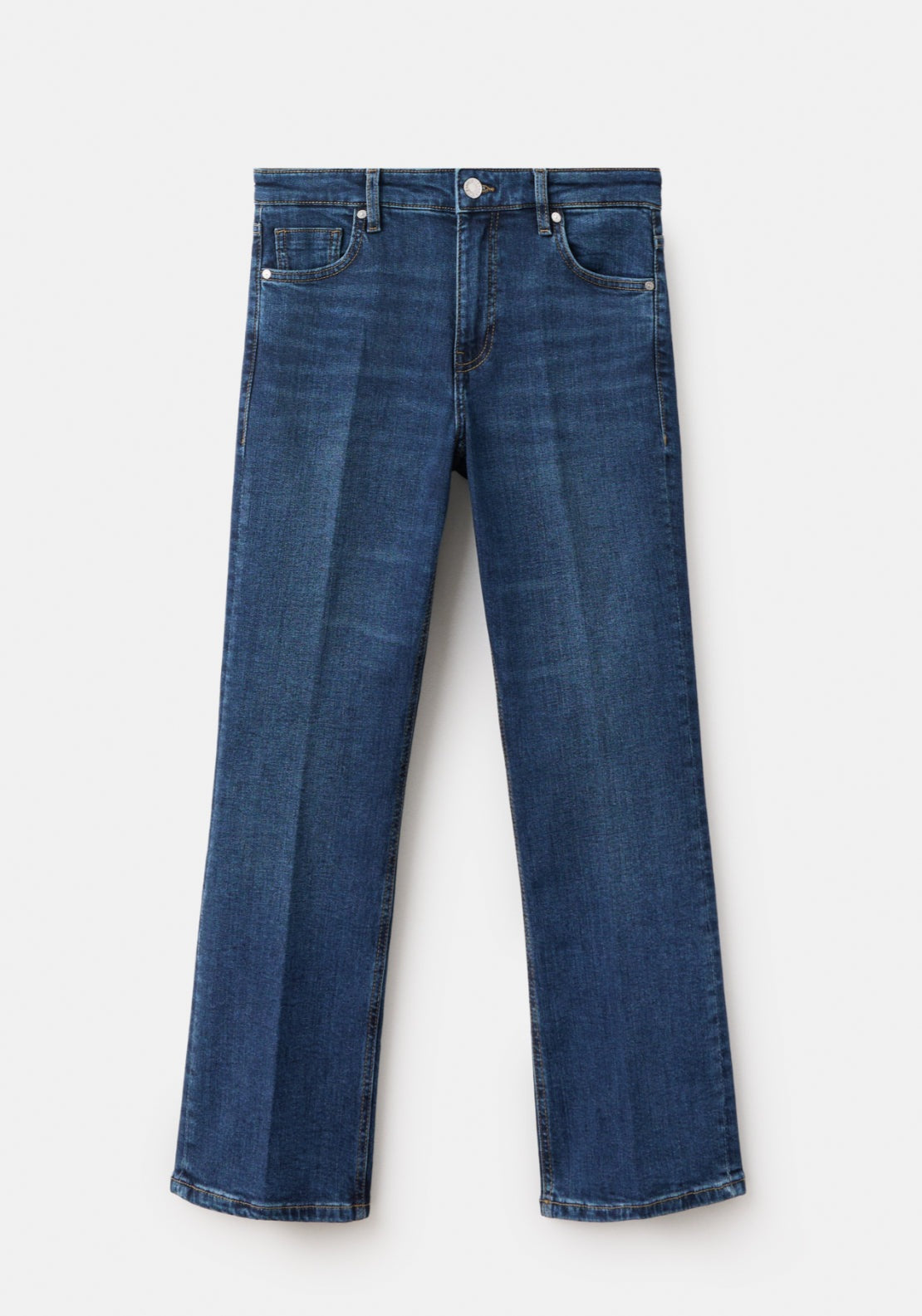 Sienna Flared Cropped Jeans - Denim Blue
