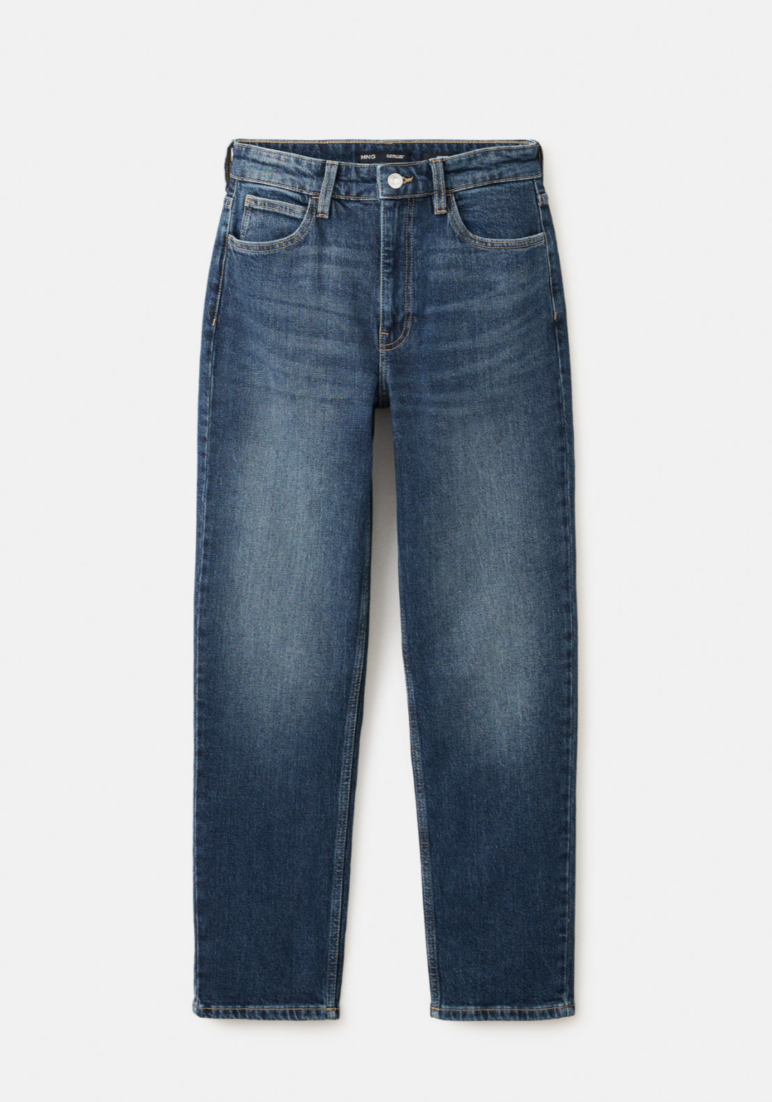 Newmom Crop Comfort High Rise Jeans - Denim Blue