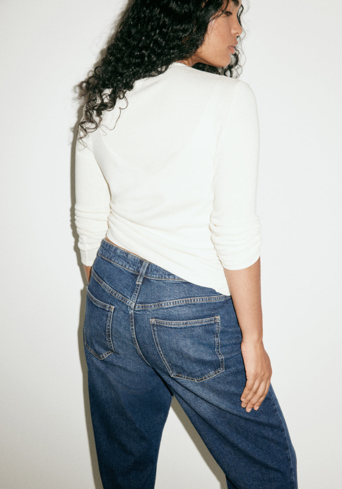 Newmom Crop Comfort High Rise Jeans - Denim Blue