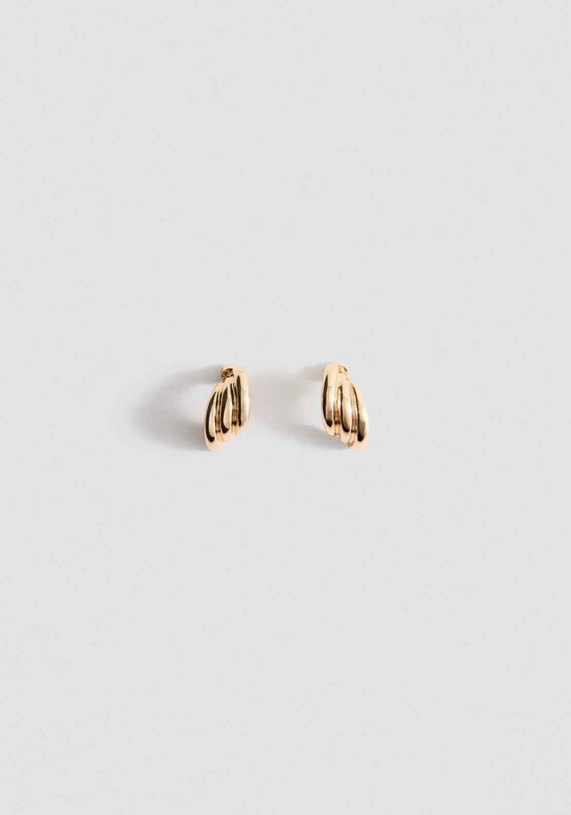 Semi Hoop Earrings Stainless steel - Gold