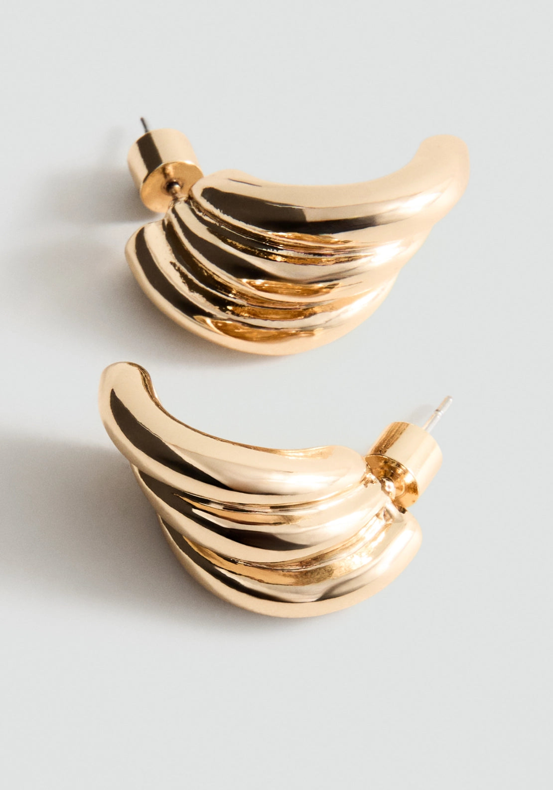 Semi Hoop Earrings Stainless steel - Gold