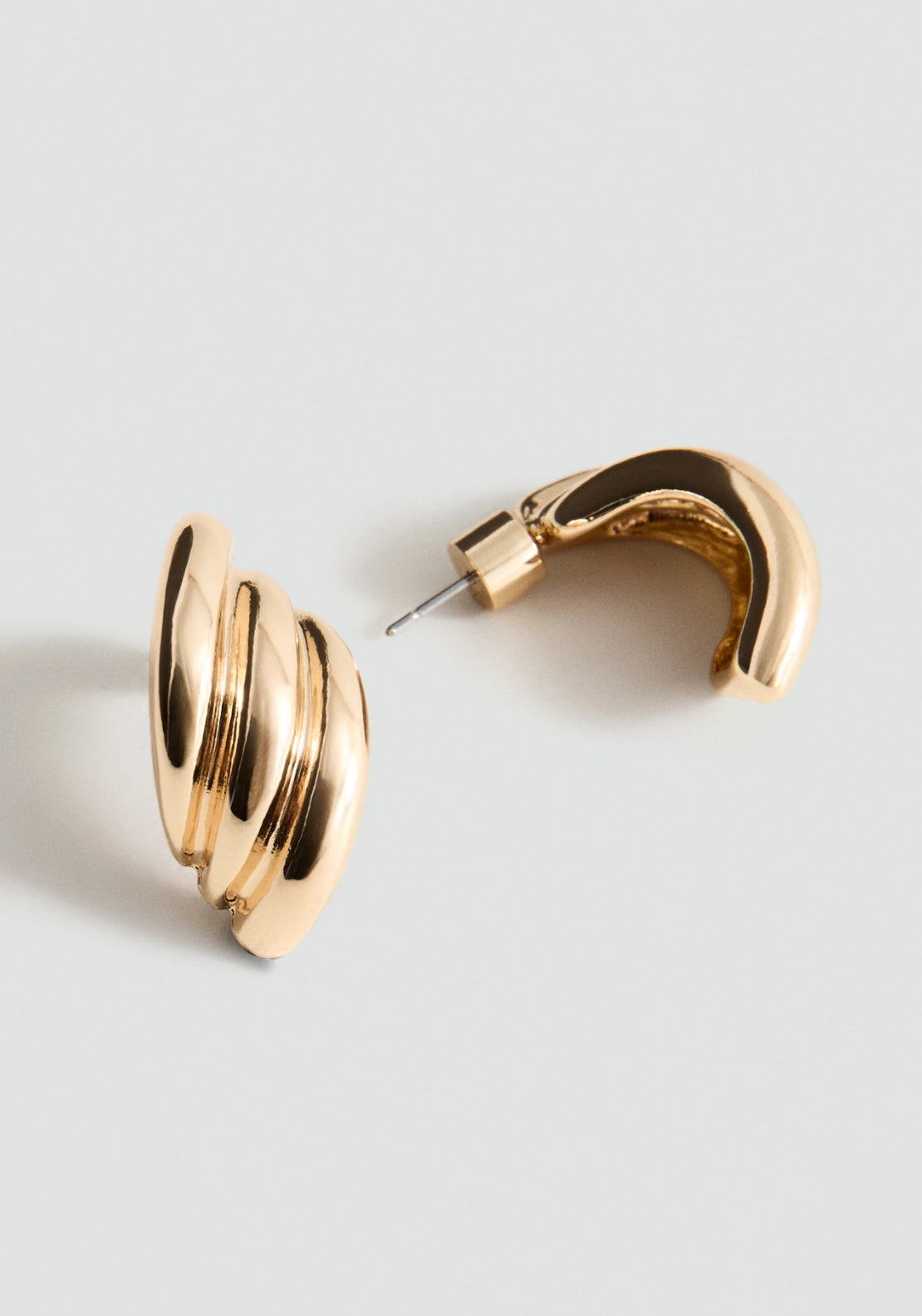 Semi Hoop Earrings Stainless steel - Gold