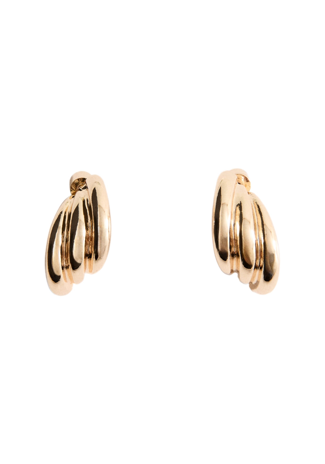 Semi Hoop Earrings Stainless steel - Gold