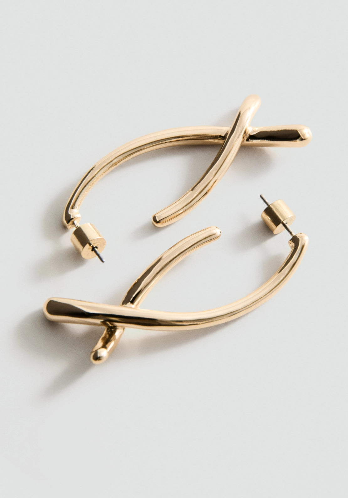 Irregular Textured Earrings - Gold