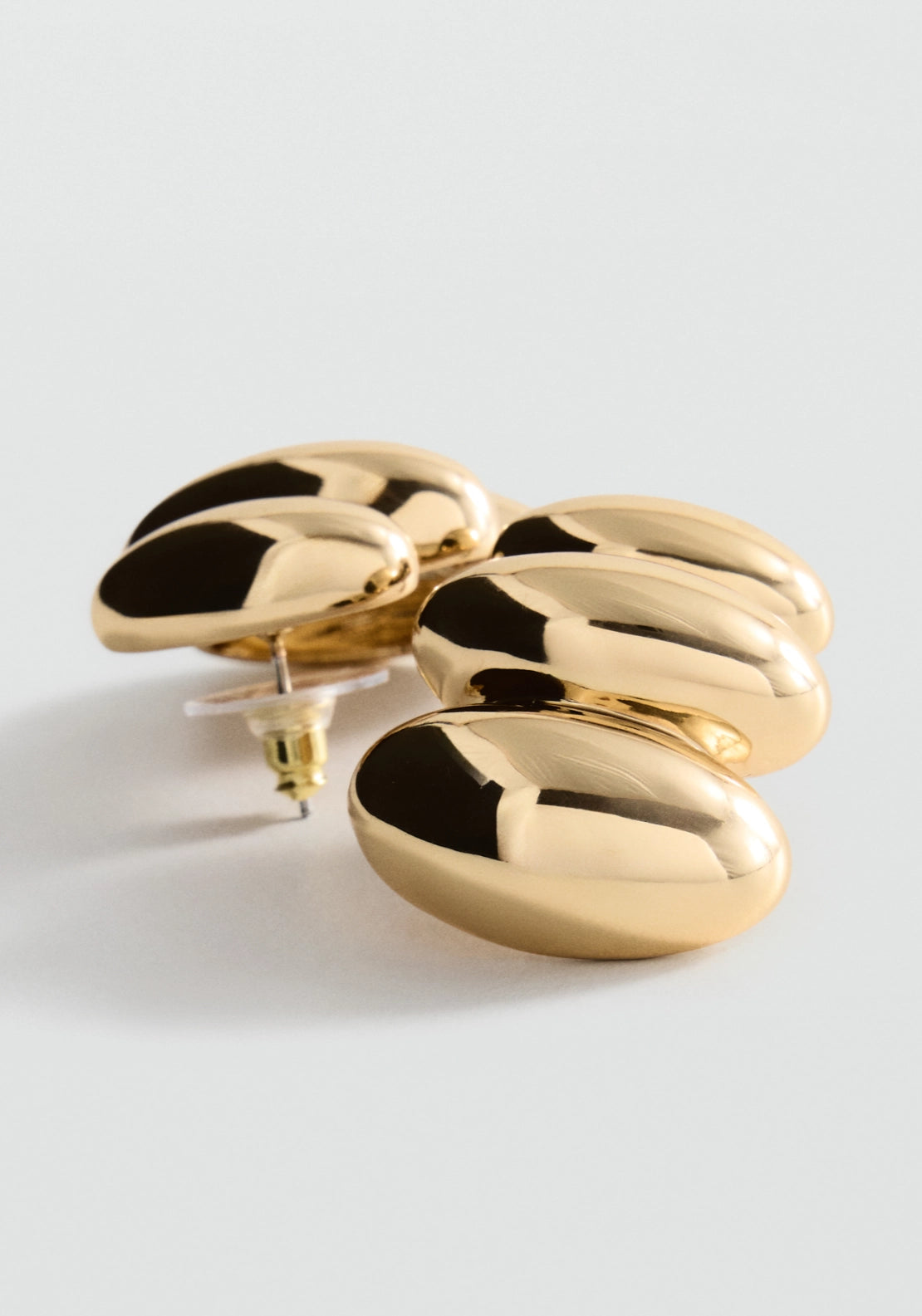 Long Oval Earrings - Gold