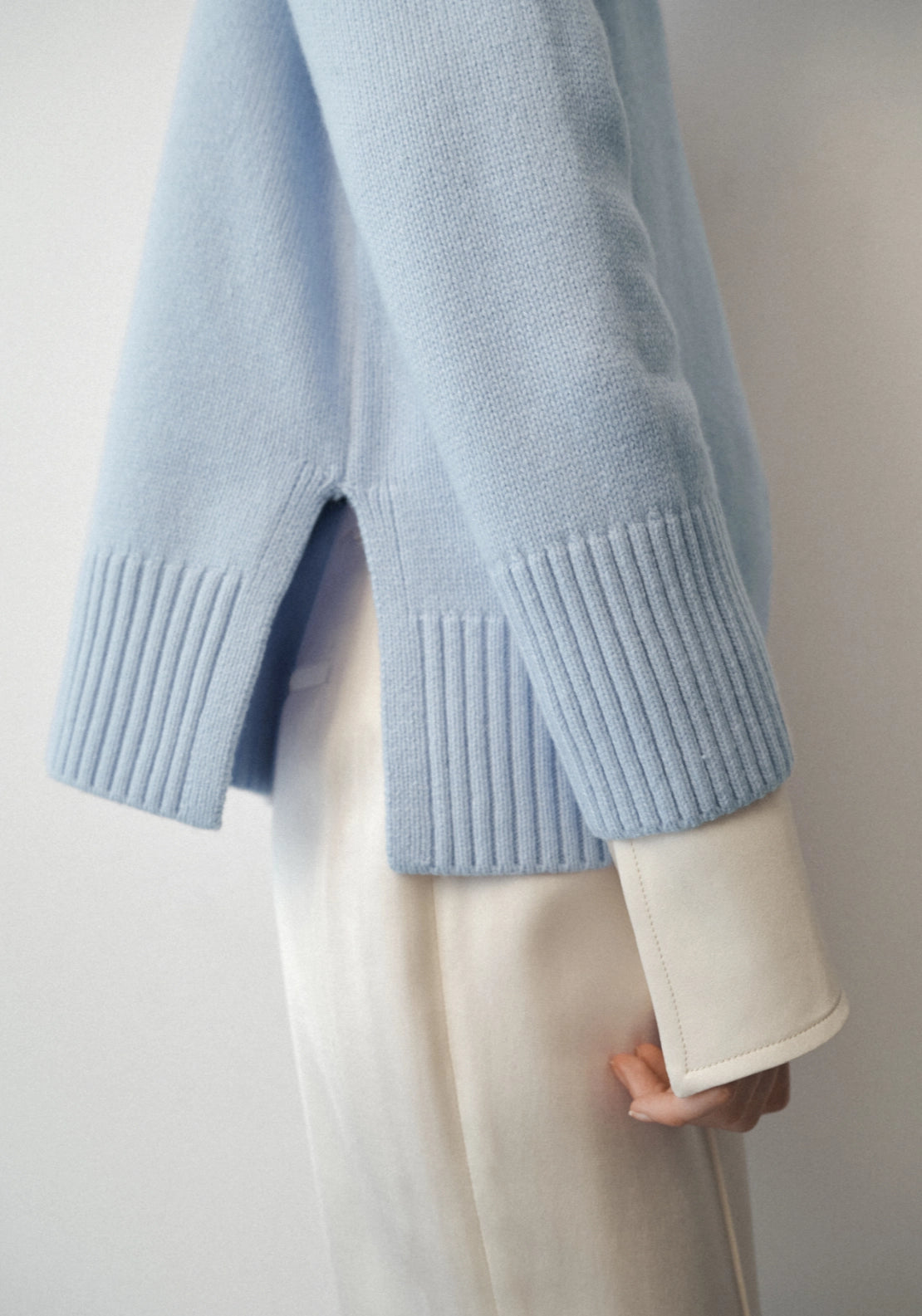 Turtleneck Wool Sweater - Blue