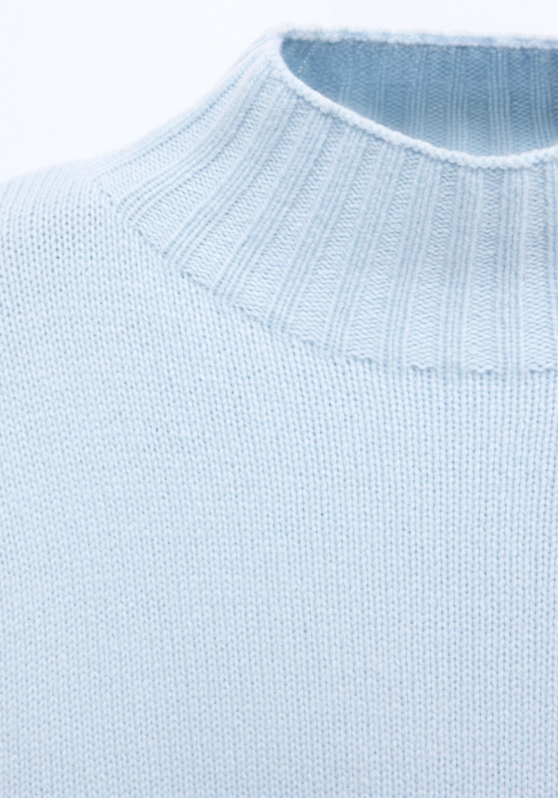 Turtleneck Wool Sweater - Blue