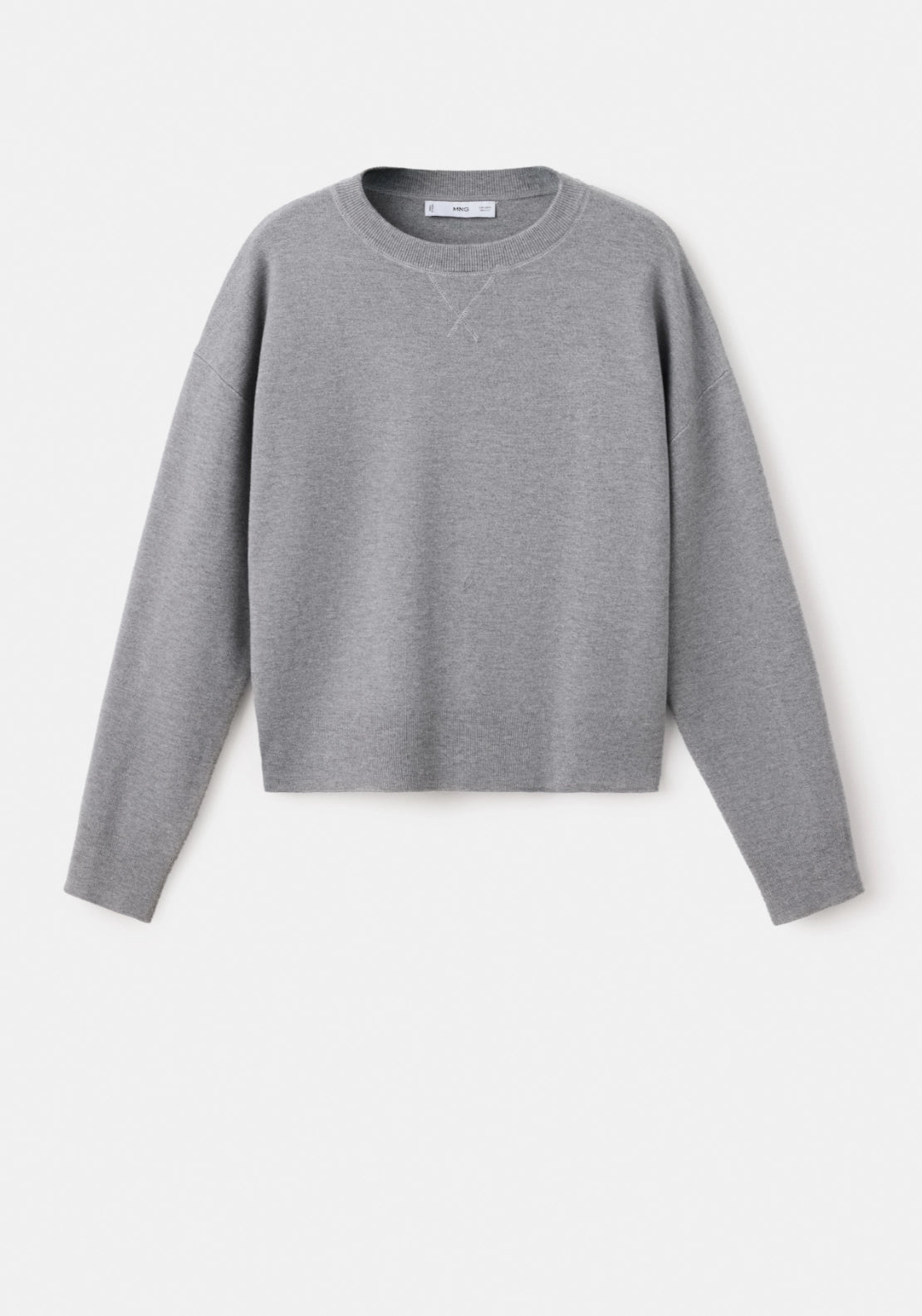 Knit Crew Neck Sweater - Grey