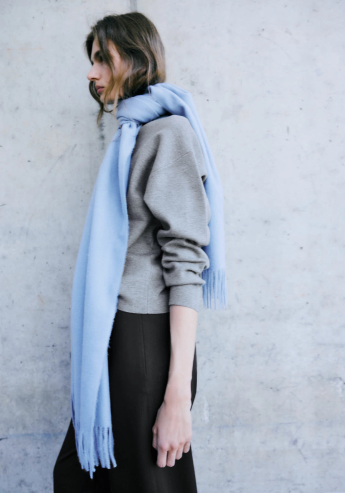 Knit Crew Neck Sweater - Grey