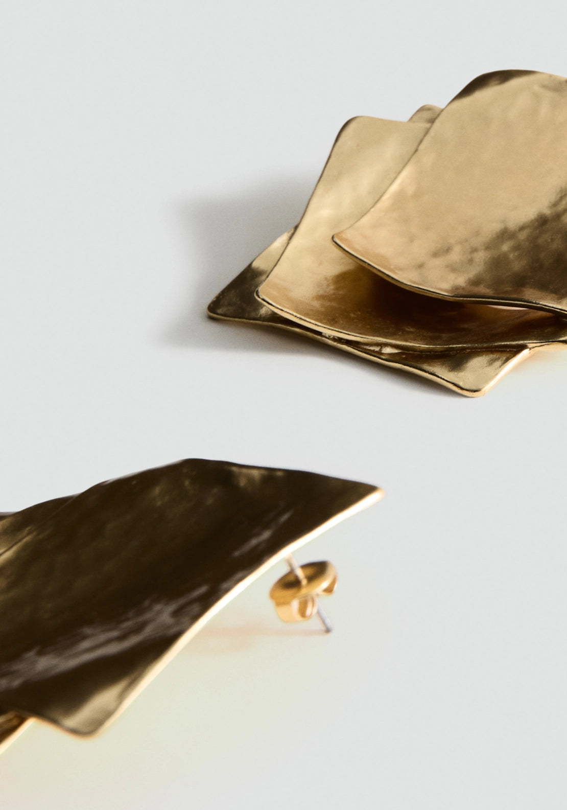 Square Relief Earrings - Gold