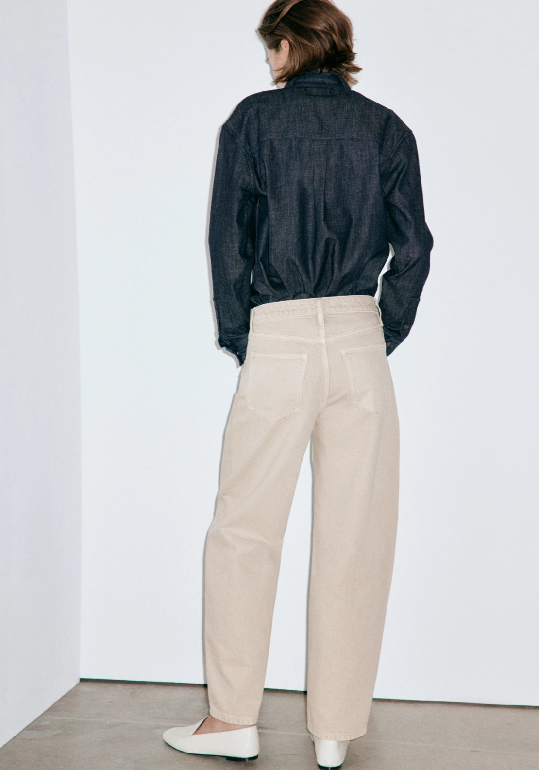 High Rise Balloon Jeans - Sand