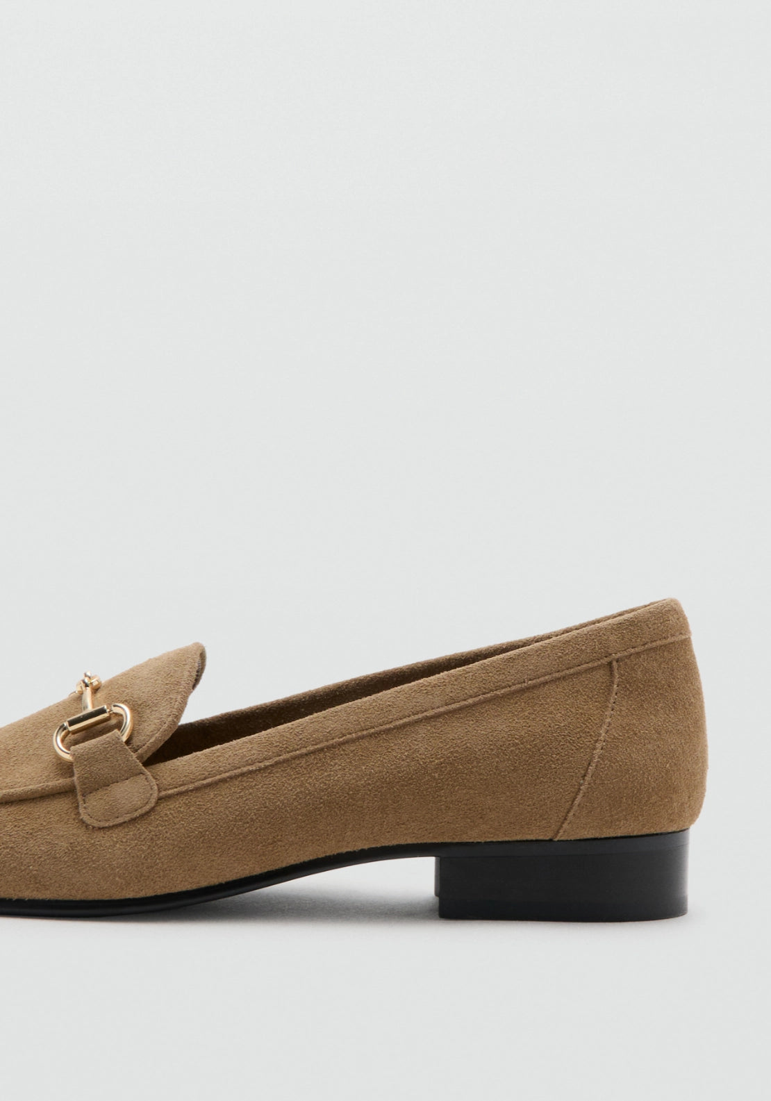 Suede Moccasins With Buckle - Brown
