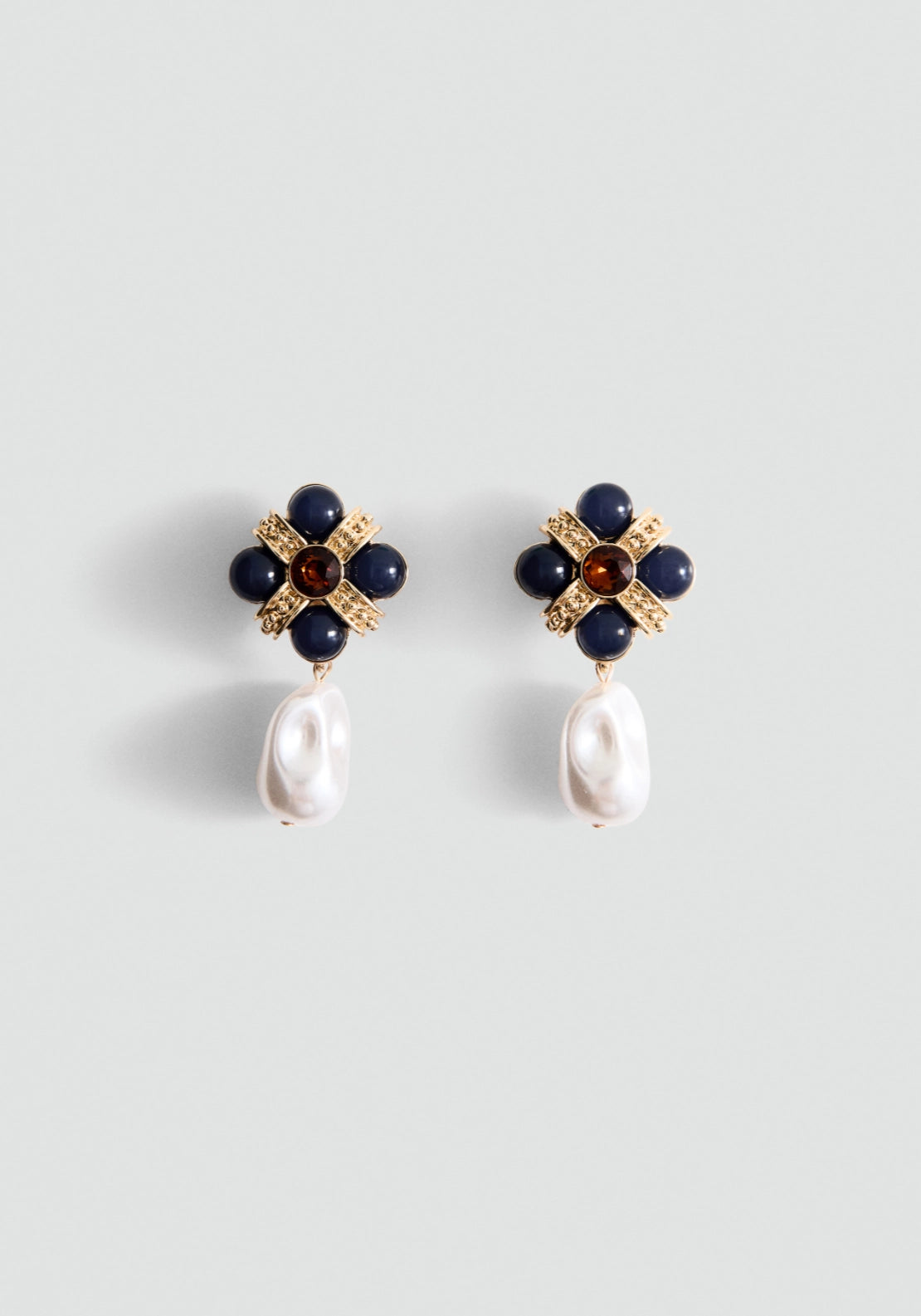 Dangle Pearl Earrings - Gold