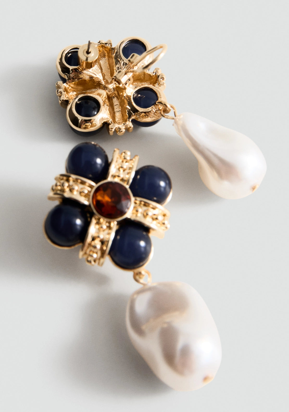 Dangle Pearl Earrings - Gold