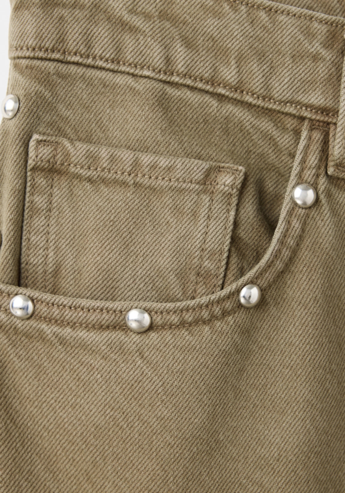 Studded Balloon Jeans - Green