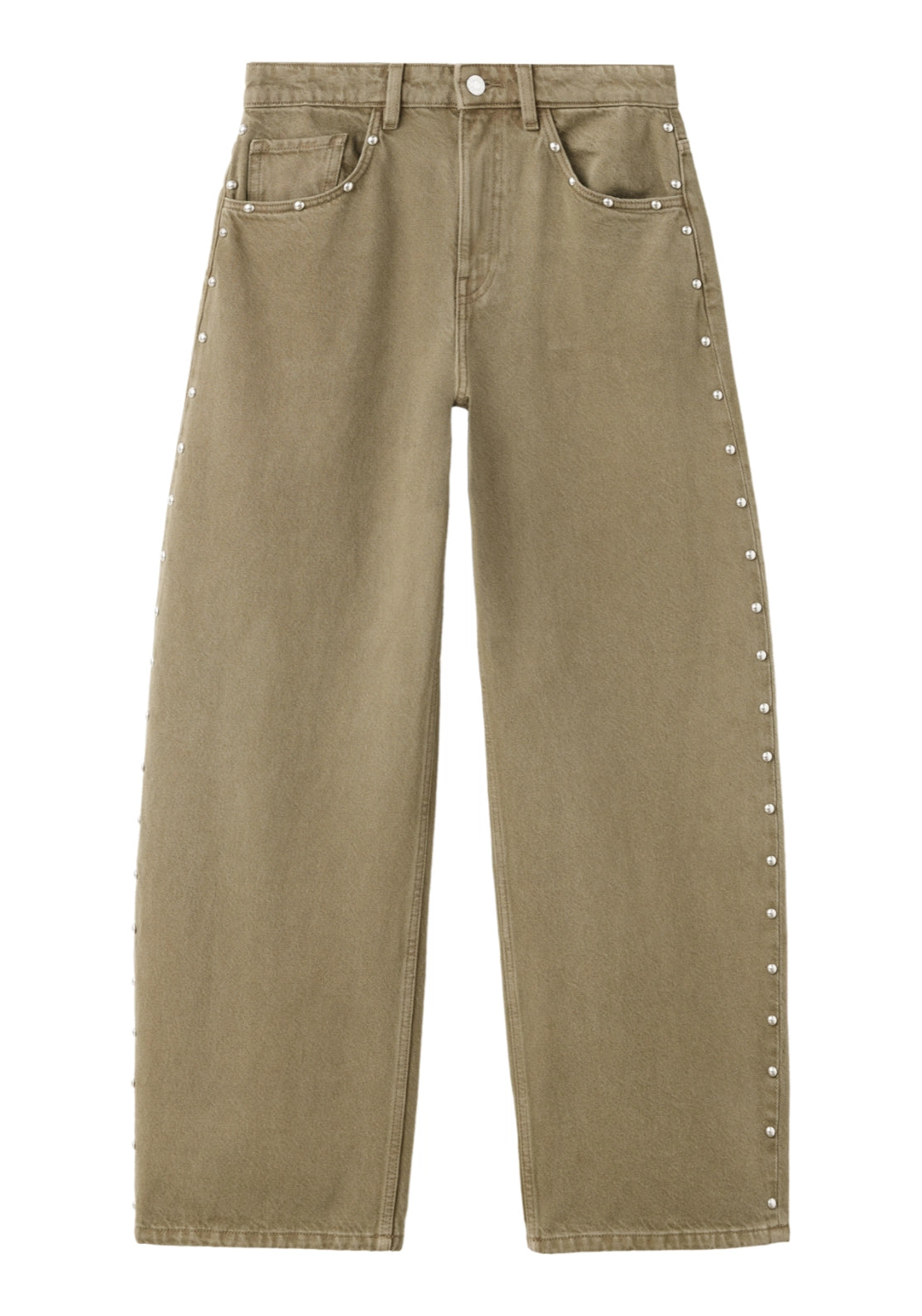 Studded Balloon Jeans - Green