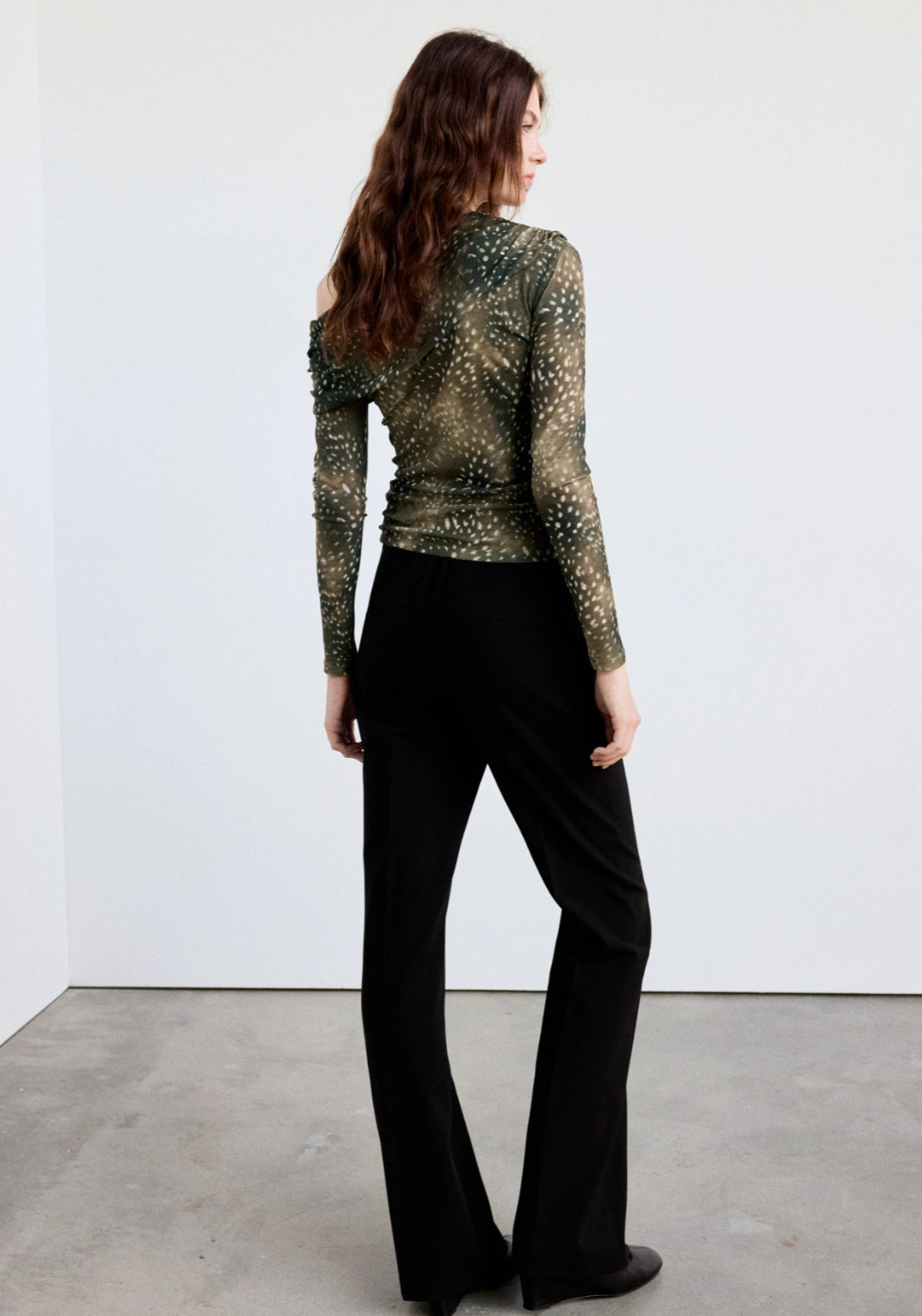 Bambi Asymmetrical Fitted Top - Brown