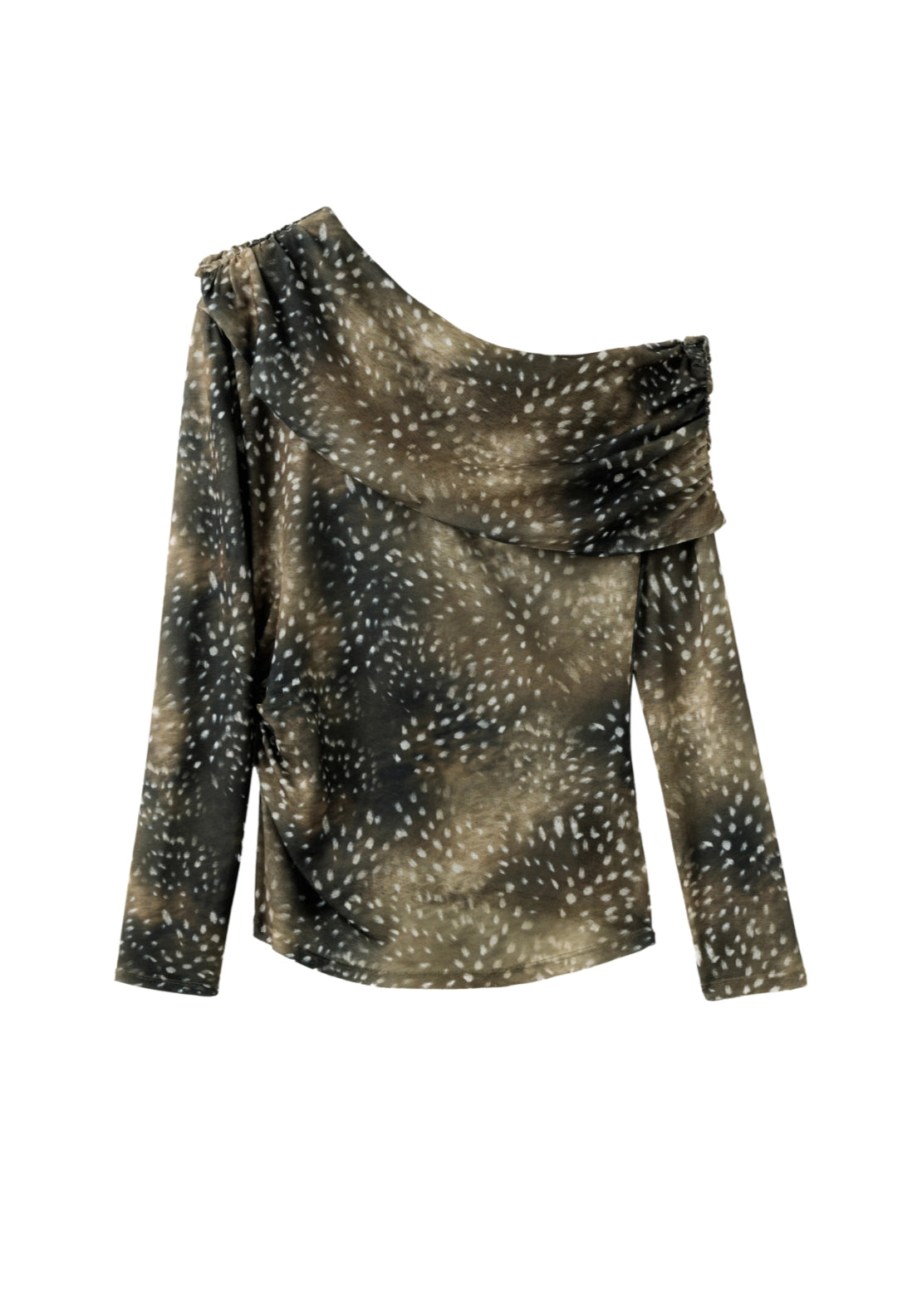 Bambi Asymmetrical Fitted Top - Brown