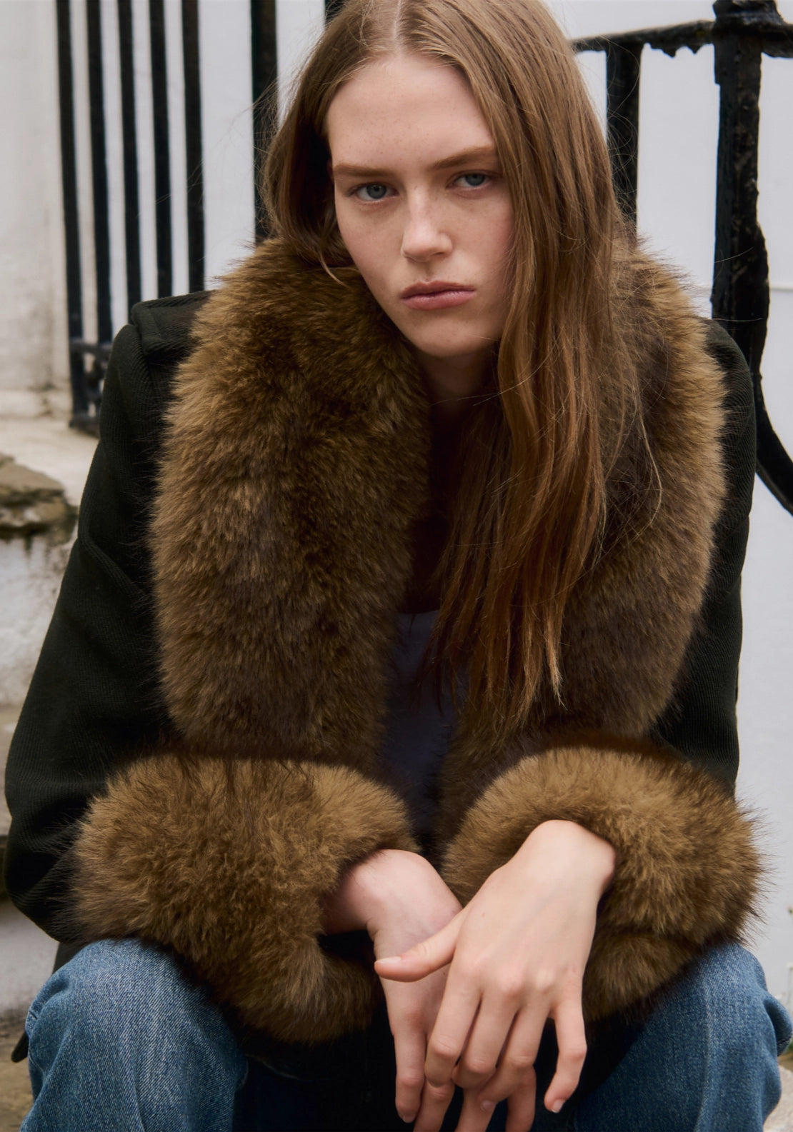Earthy Tones Boho Coat - Green