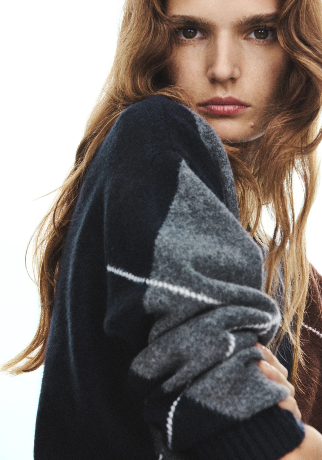 Argyle Knit Sweater - Blue