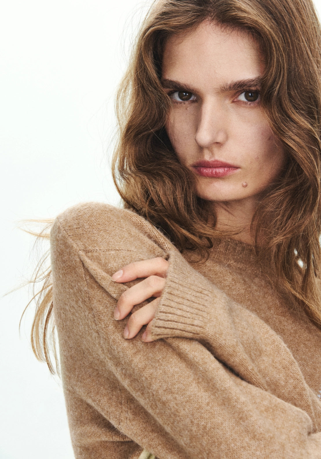 Pattern Sweater With Crew Neck - Brown