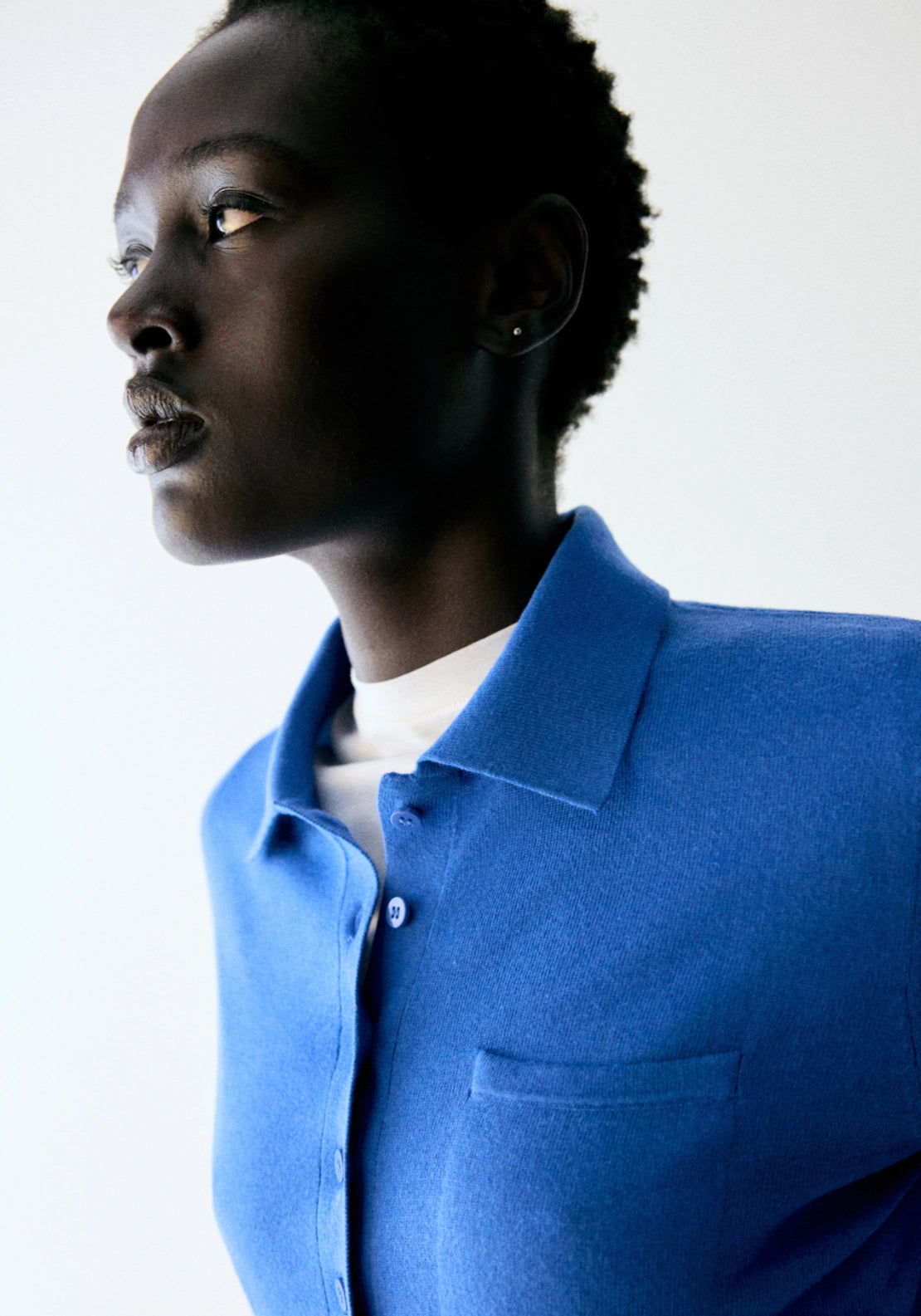 Polo Shirt With Pocket - Blue