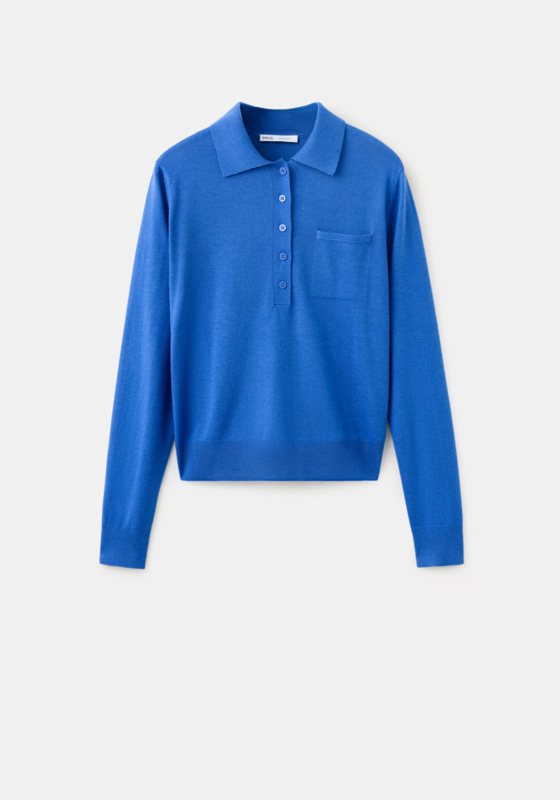 Polo Shirt With Pocket - Blue
