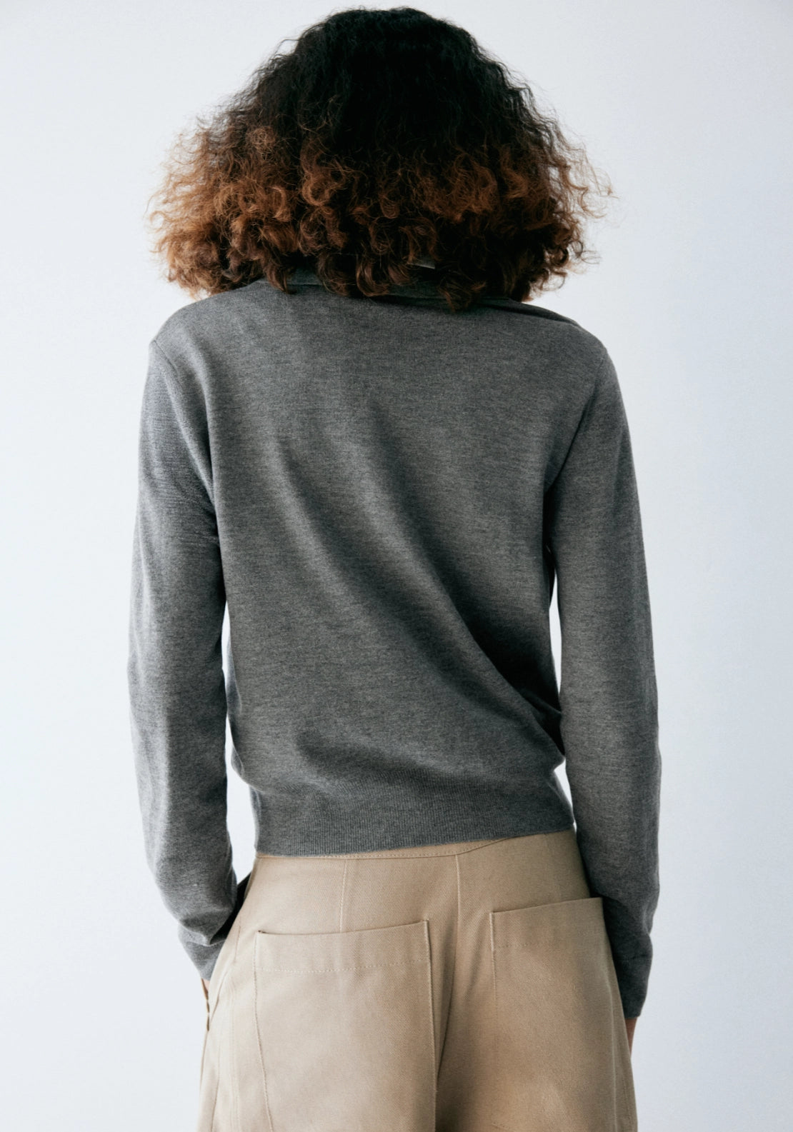 Polo Shirt With Pocket - Grey