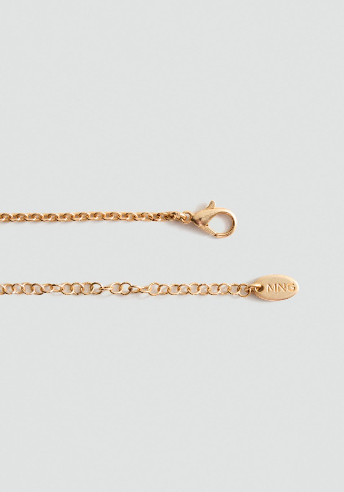 Long Pendant With Stones - Gold