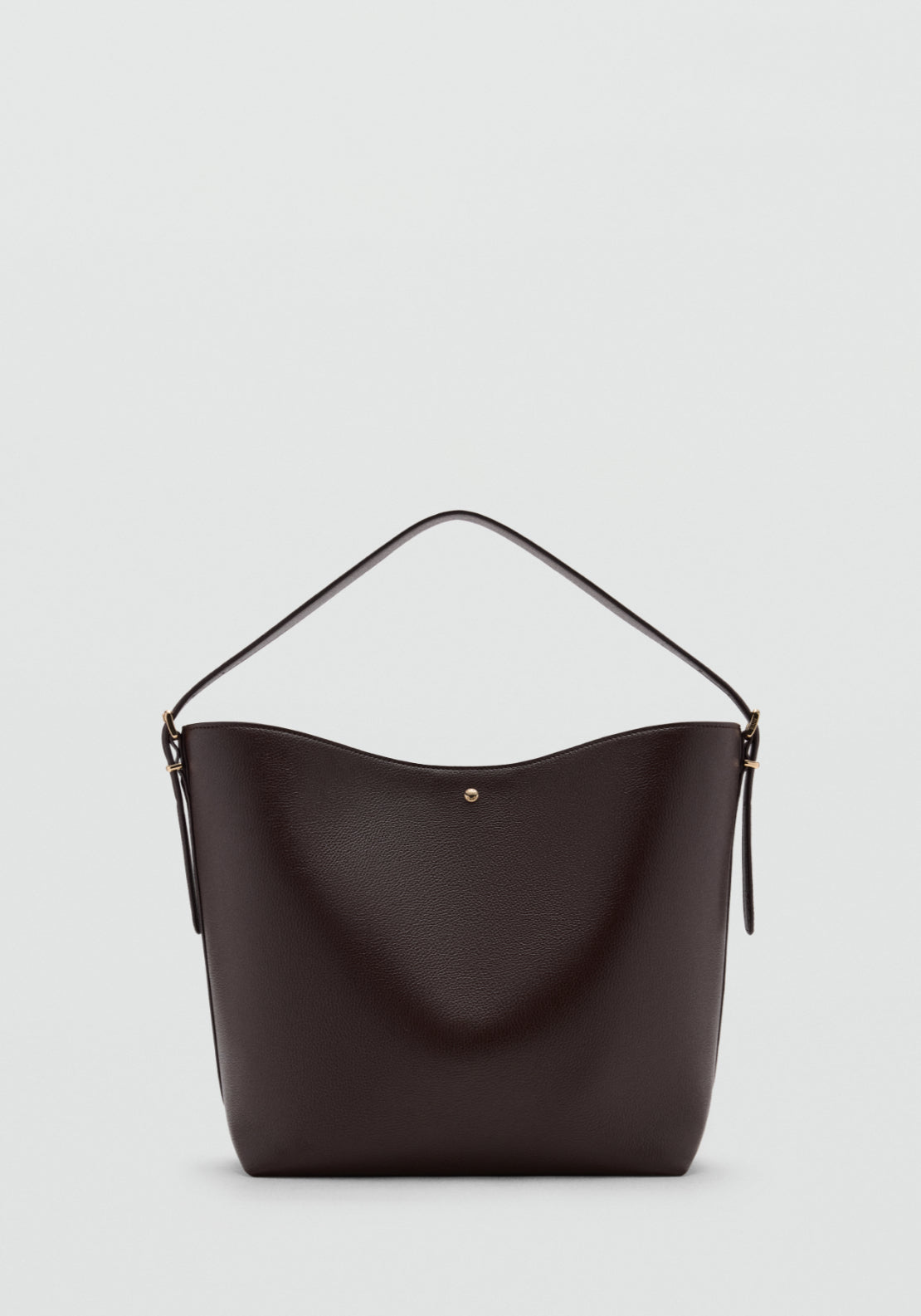Bucket Bag With Buckle - Brown