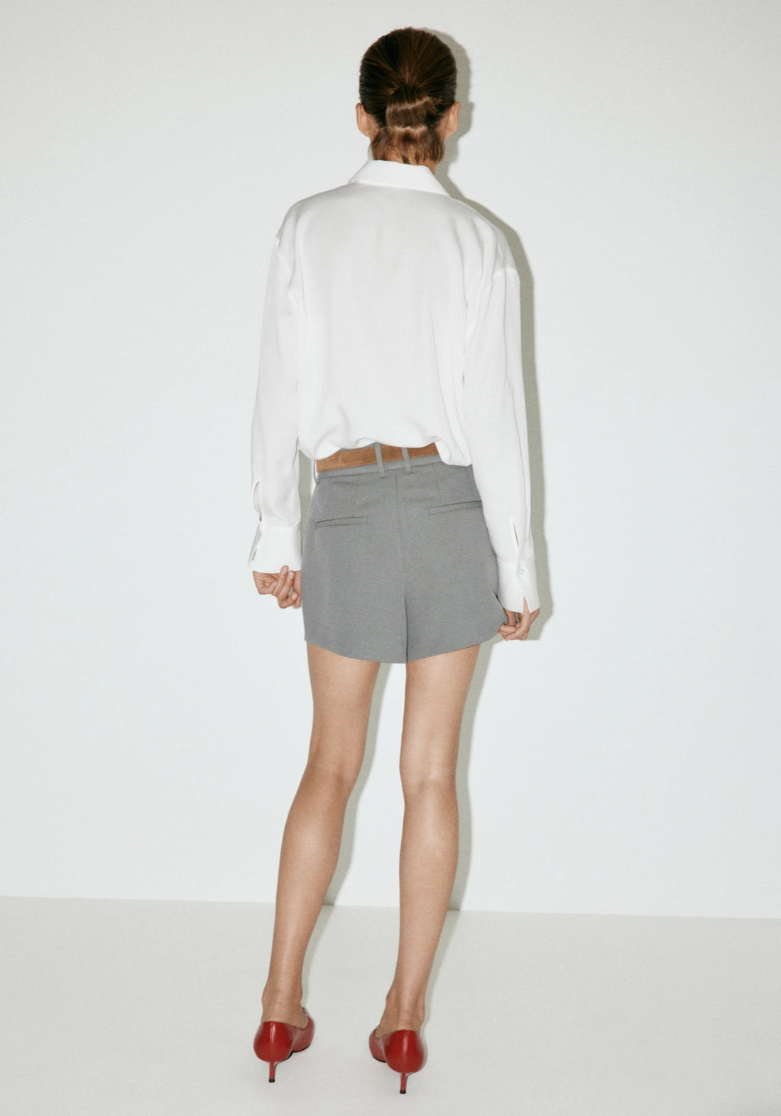 Straight Lyocell Shirt - White