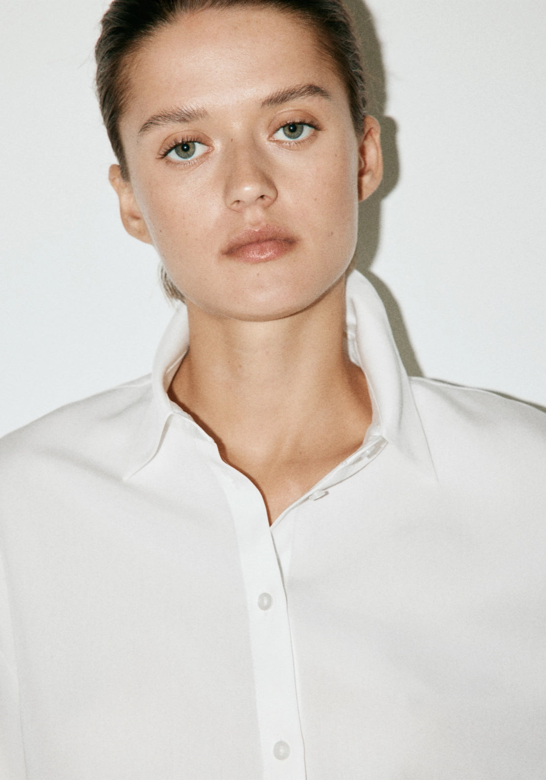 Straight Lyocell Shirt - White