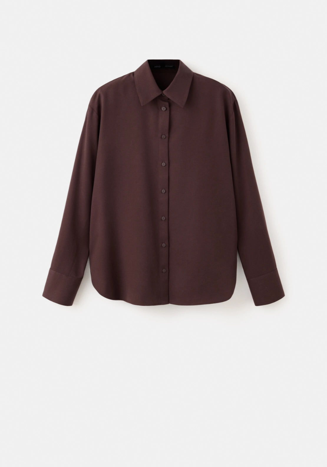 Straight Lyocell Shirt - Brown