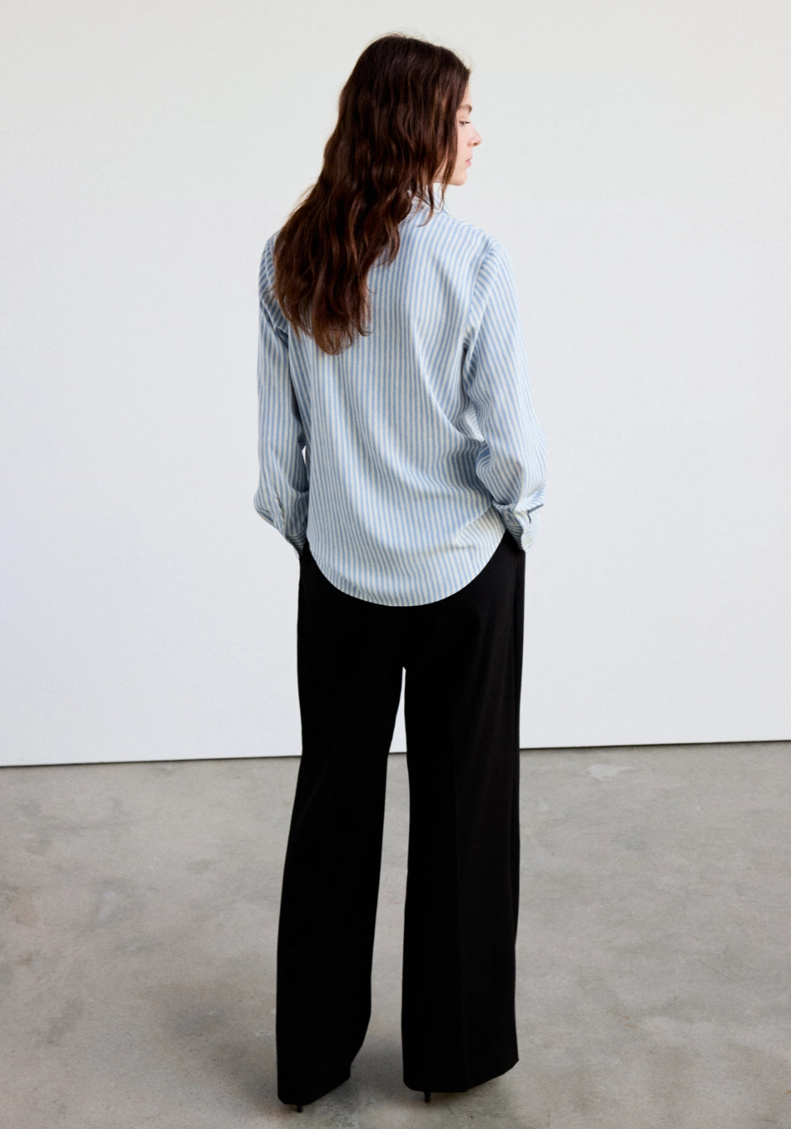 Printed Straight Shirt - Blue