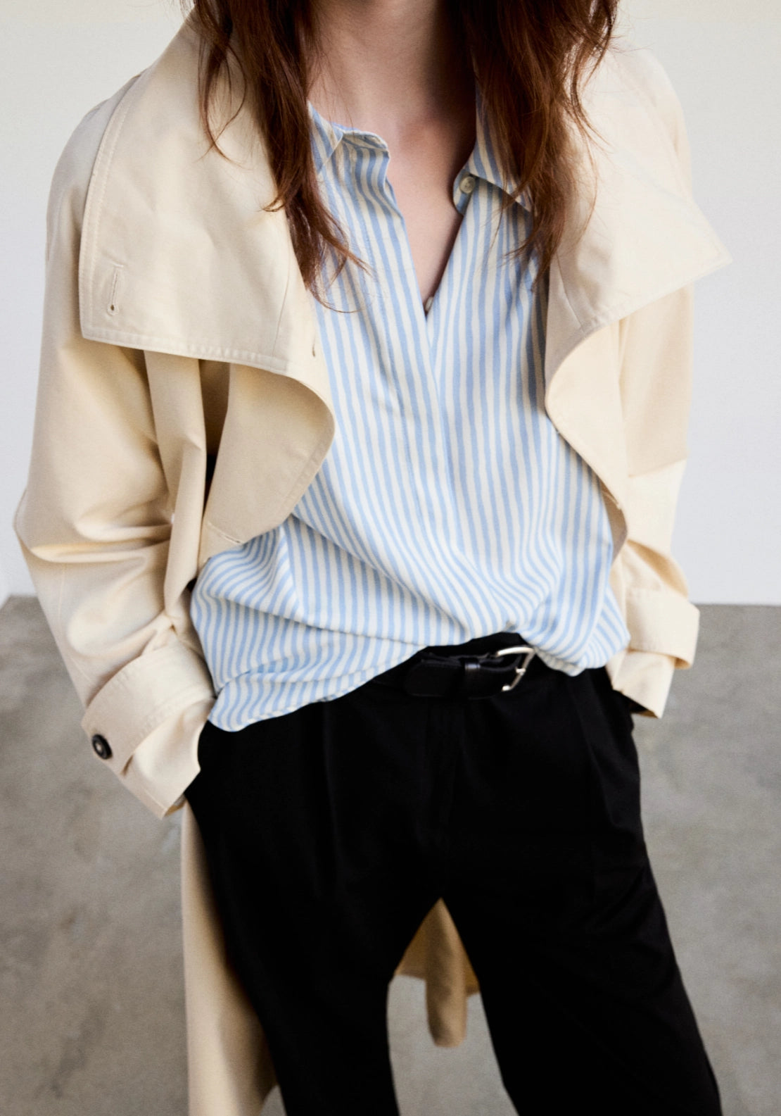 Printed Straight Shirt - Blue