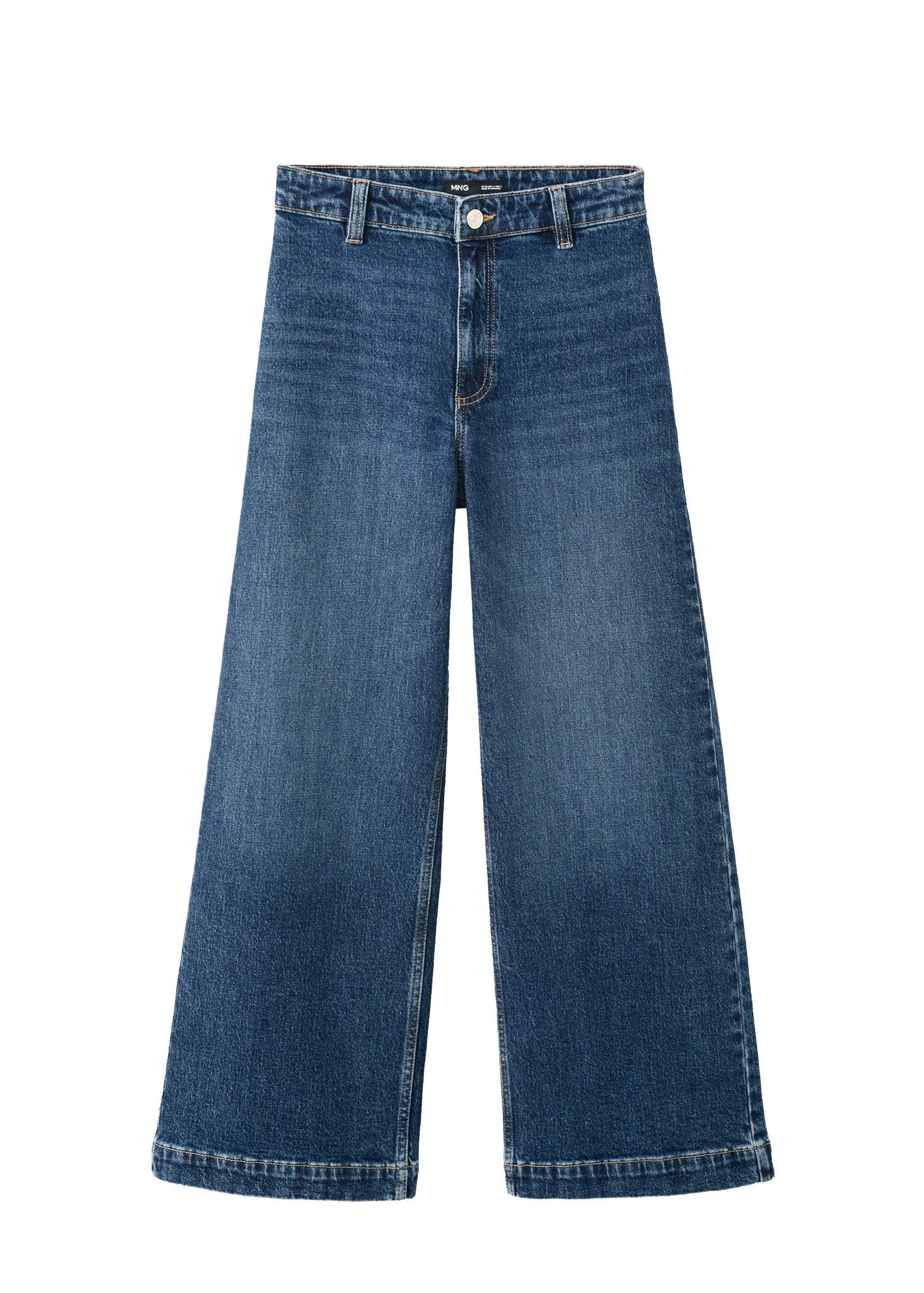 Catherin High Rise Wide-Leg Culotte Jeans - Denim Blue