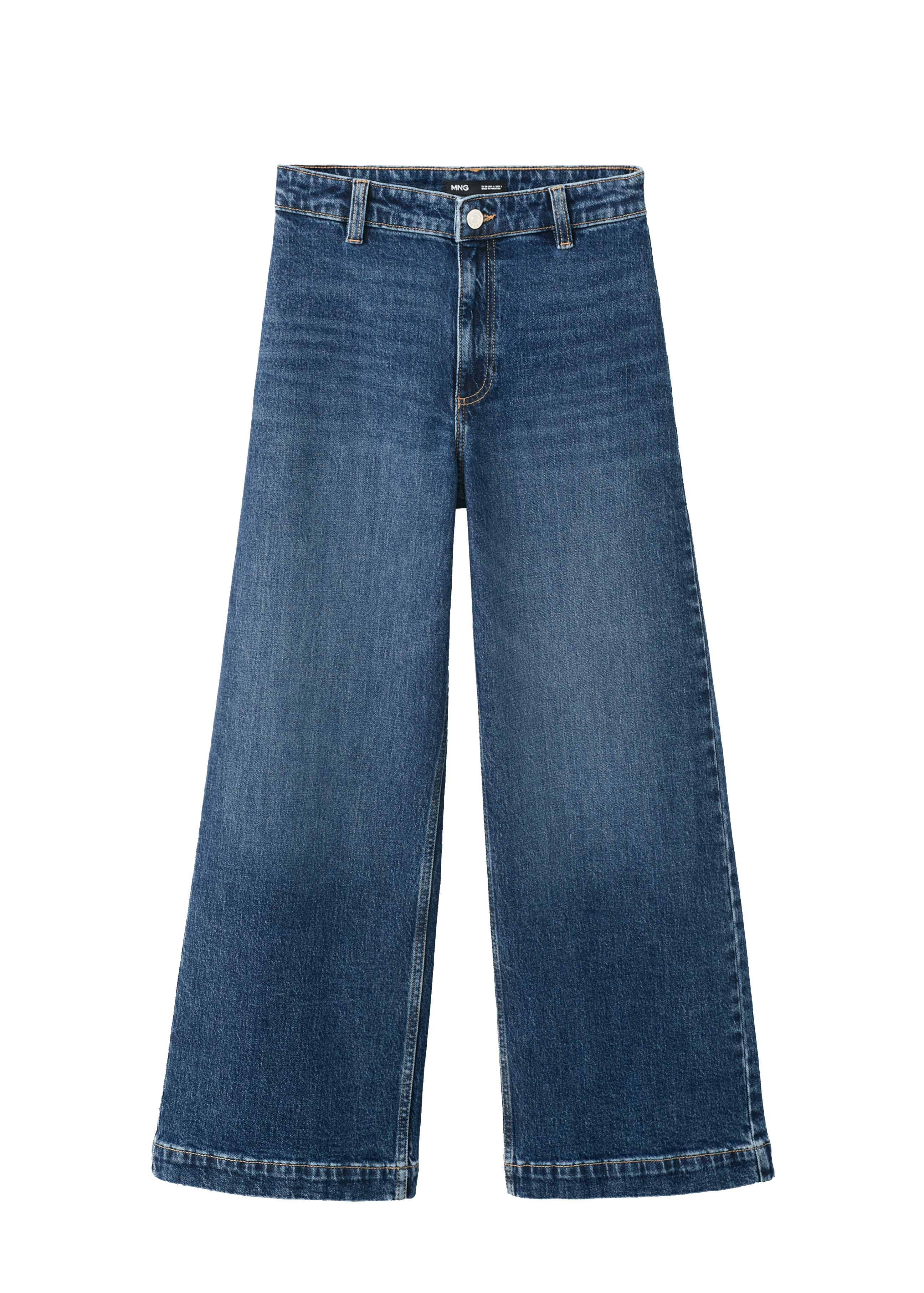 Catherin High Rise Wide-Leg Culotte Jeans - Denim Blue