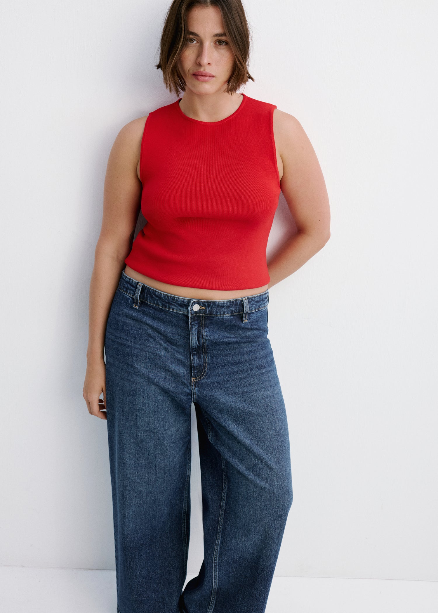 Catherin High Rise Wide-Leg Culotte Jeans - Denim Blue