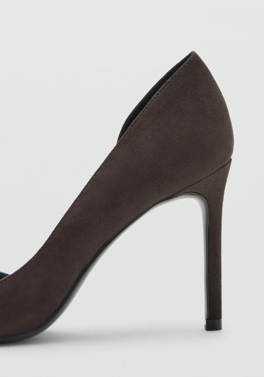 Suede Stiletto High Heel Shoes - Brown