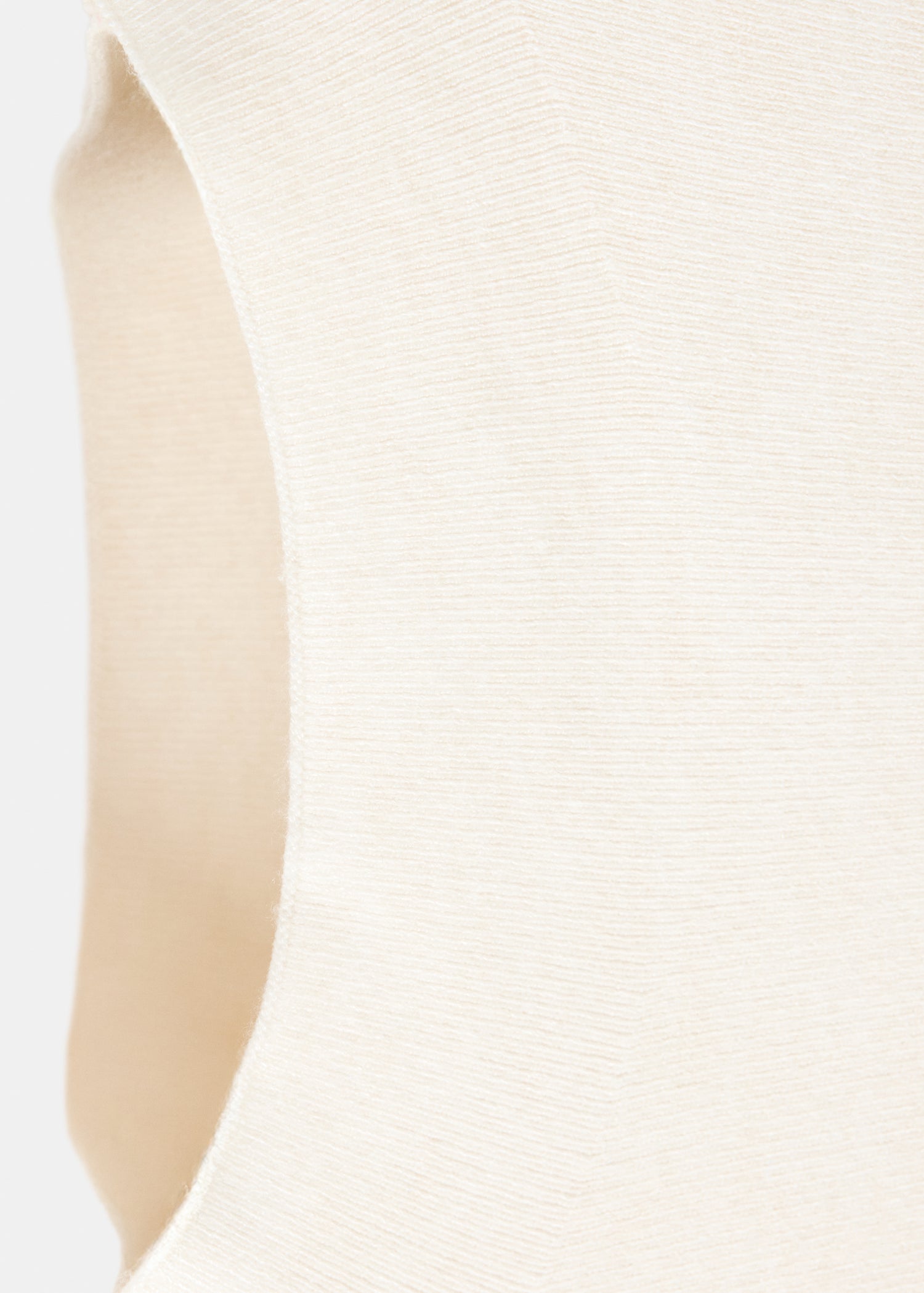 Knitted Sweater With Perkins Neck - Cream