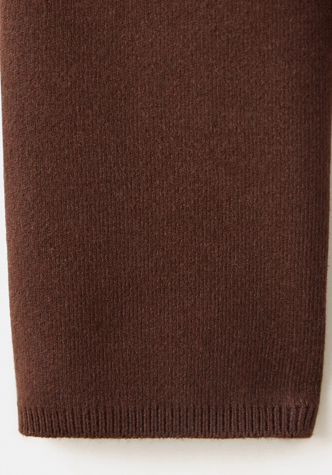 Knitted Sweater With Perkins Neck - Brown