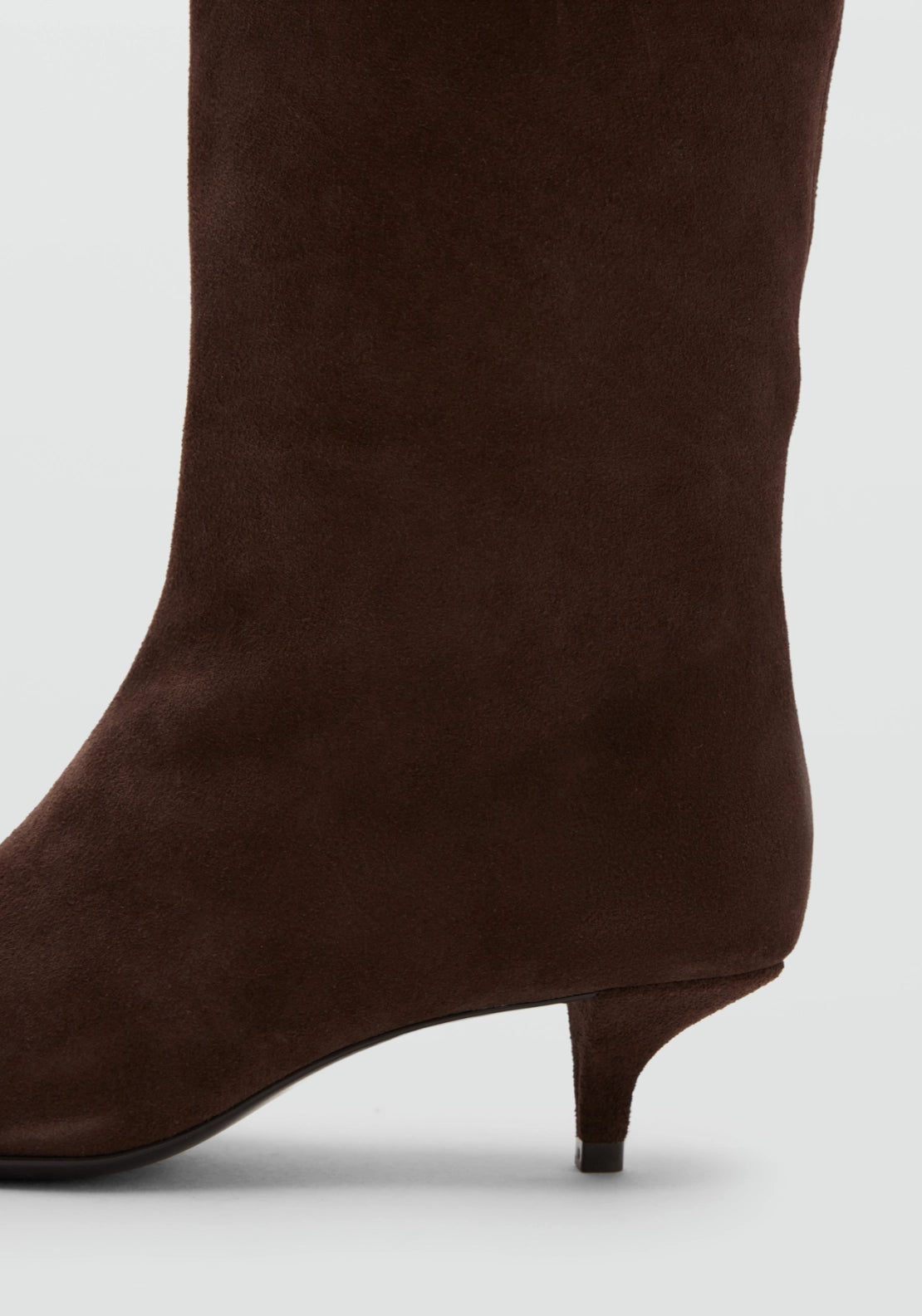 Suede Knee High Boots - Brown
